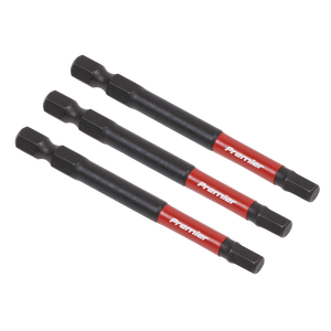Sealey AK8263 Premier Hex Impact Power Tool Bits 5 x 75mm 3pc