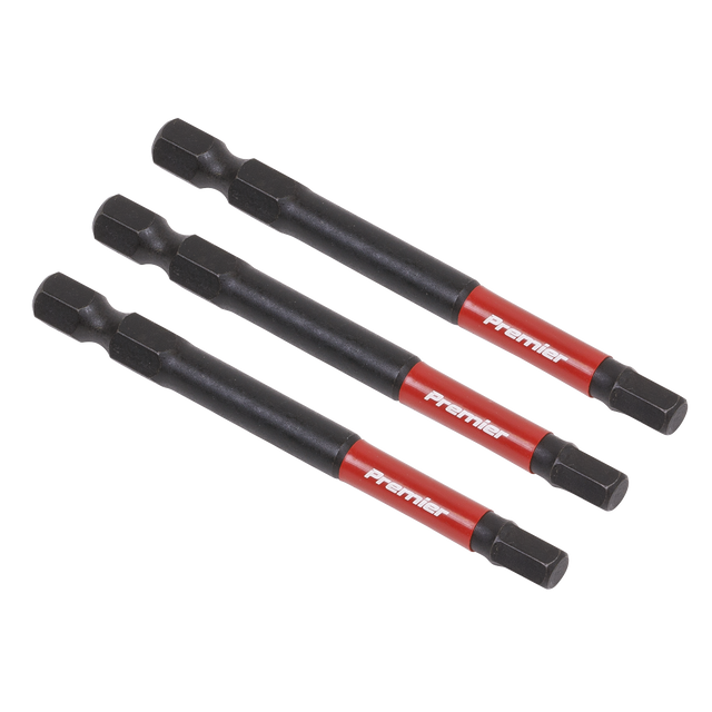 Sealey AK8263 Premier Hex Impact Power Tool Bits 5 x 75mm 3pc