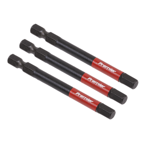Sealey AK8264 Premier Hex Impact Power Tool Bits 6 x 75mm 3pc