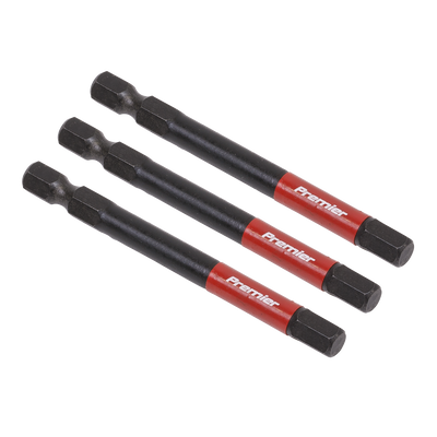 Sealey AK8264 Premier Hex Impact Power Tool Bits 6 x 75mm 3pc