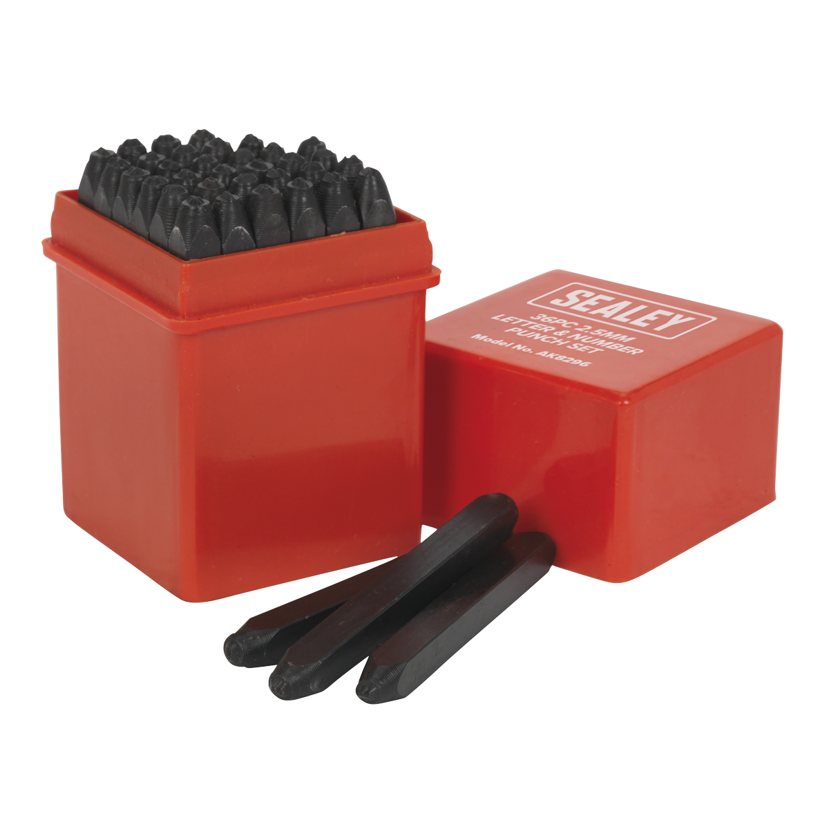 Sealey AK8296 Letter & Number Punch Set 2.5mm 36pc