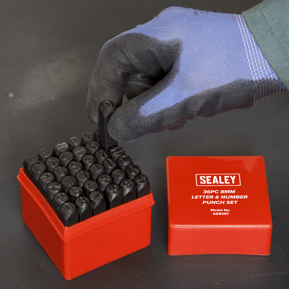 Sealey AK8297 Letter & Number Punch Set 8mm 36pc - additional view 3