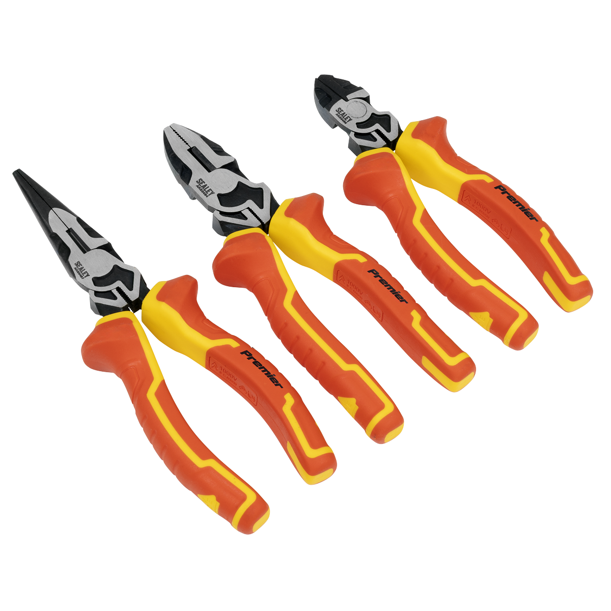 Sealey AK83452 Premier High Leverage Pliers Set 3pc - VDE Approved
