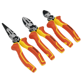 Sealey AK83452 Premier High Leverage Pliers Set 3pc - VDE Approved