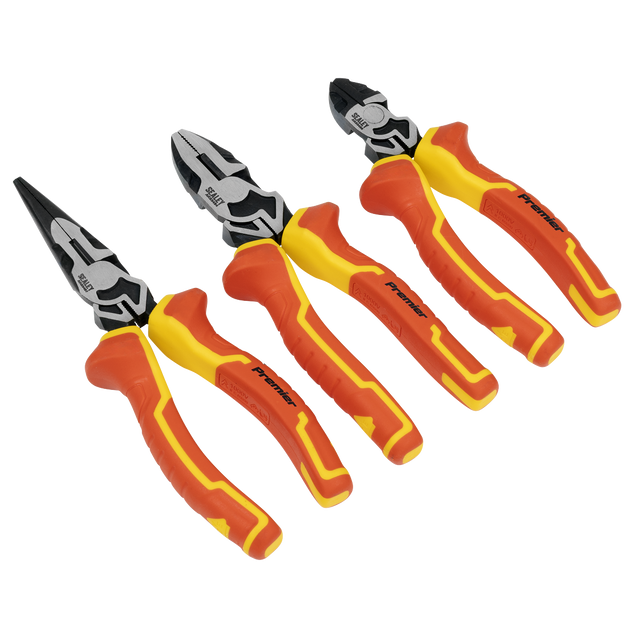 Sealey AK83452 Premier High Leverage Pliers Set 3pc - VDE Approved