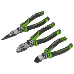 Sealey AK8376HV Premier High Leverage Pliers Set 3pc - Green