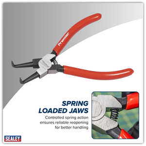 Sealey AK84533 Premier Circlip Pliers Internal Bent Nose 140mm - additional view 10