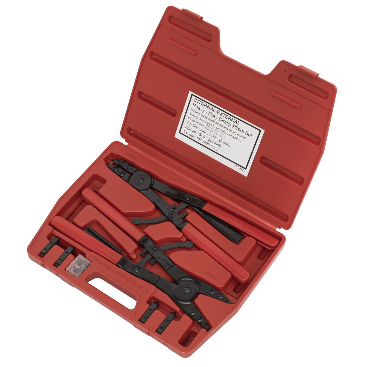 Sealey AK8501 Premier Heavy-Duty Circlip Pliers Set Internal/External 400mm - additional view 3