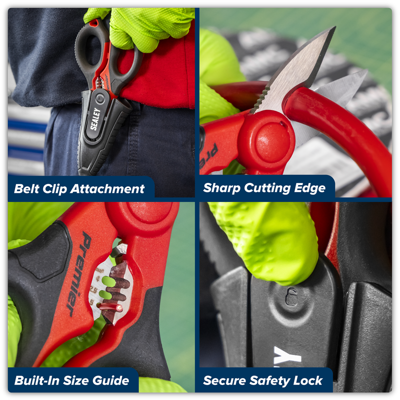 Sealey AK8528 Premier Heavy-Duty Electrician's Shears 160mm - additional view 12