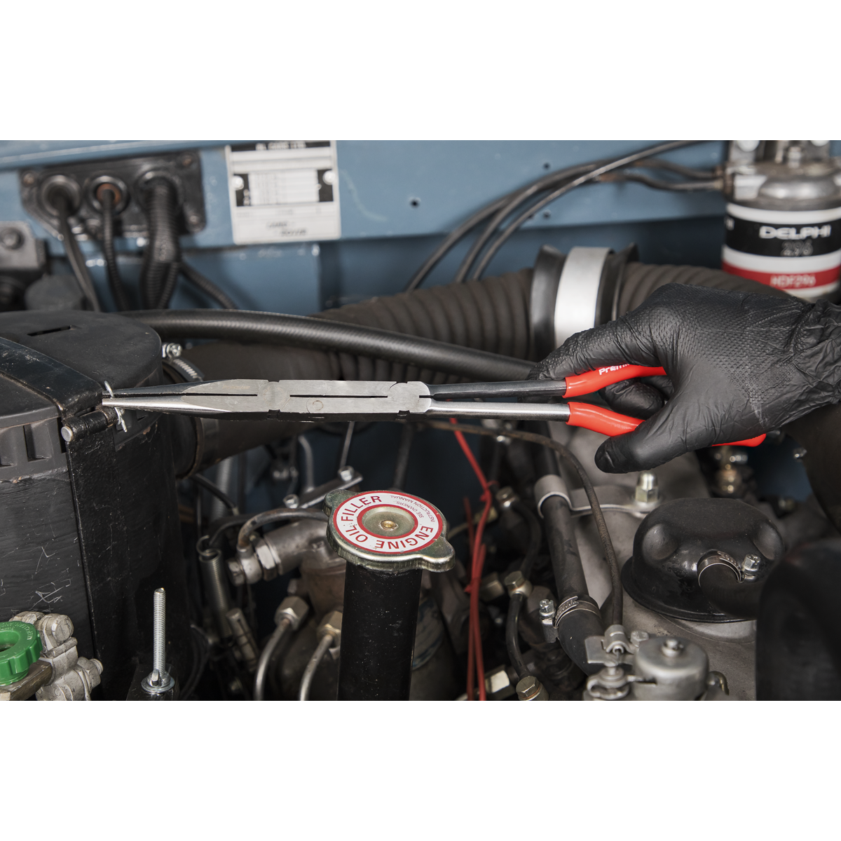 Sealey AK8591 Premier Needle Nose 45° Double Joint Pliers 335mm - additional view 4
