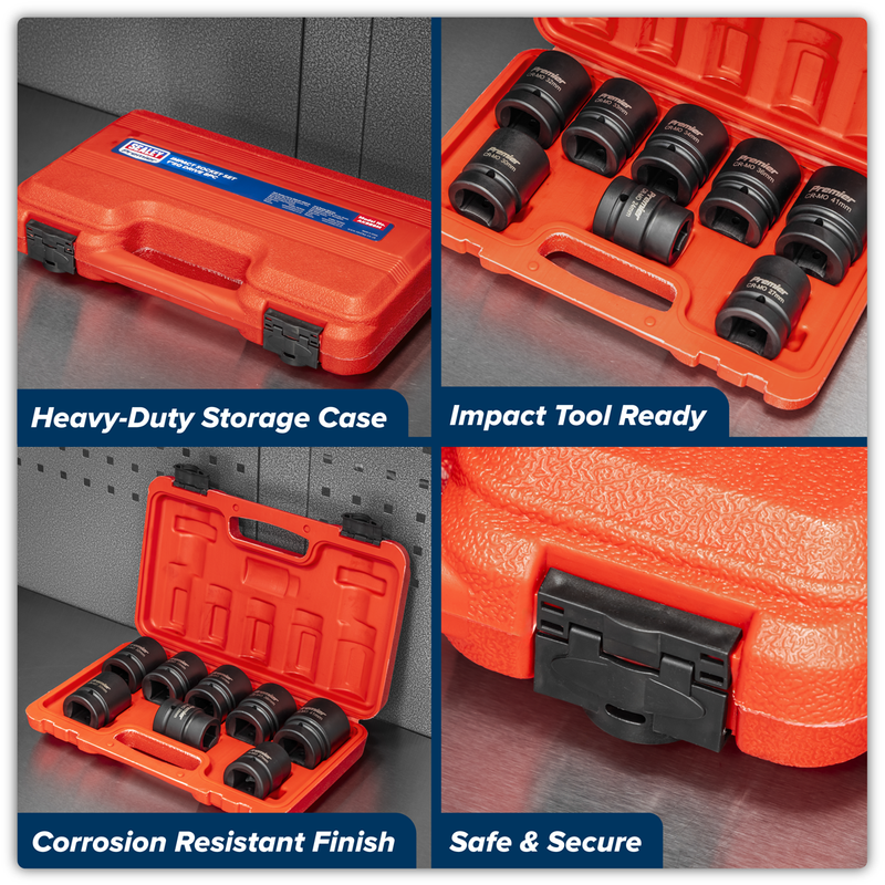 Sealey AK889M Premier Impact Socket Set 1"Sq Drive 8pc - additional view 4