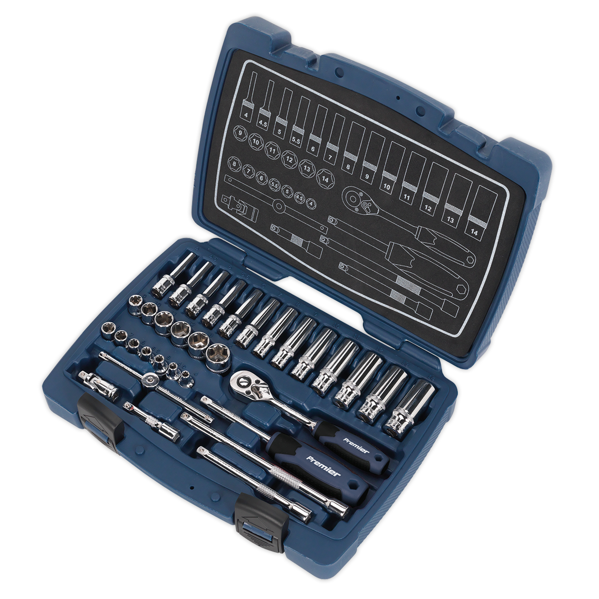 Sealey AK8990 Premier Socket Set 1/4"Sq Drive 33pc - additional view 7