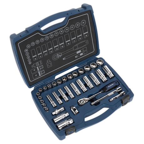 Sealey AK8991 Premier Socket Set 3/8"Sq Drive 34pc