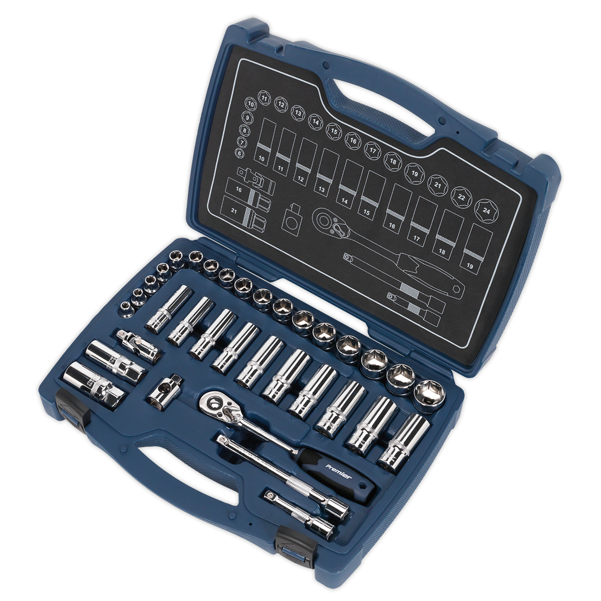 Sealey AK8991 Premier Socket Set 3/8"Sq Drive 34pc - additional view 2
