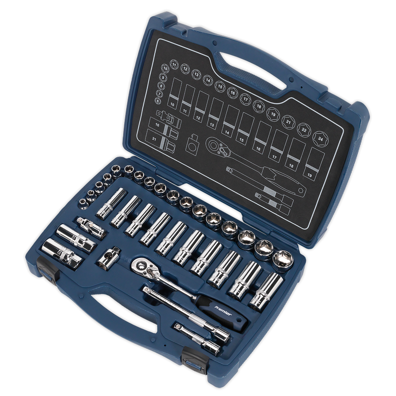 Sealey AK8991 Premier Socket Set 3/8"Sq Drive 34pc - additional view 2