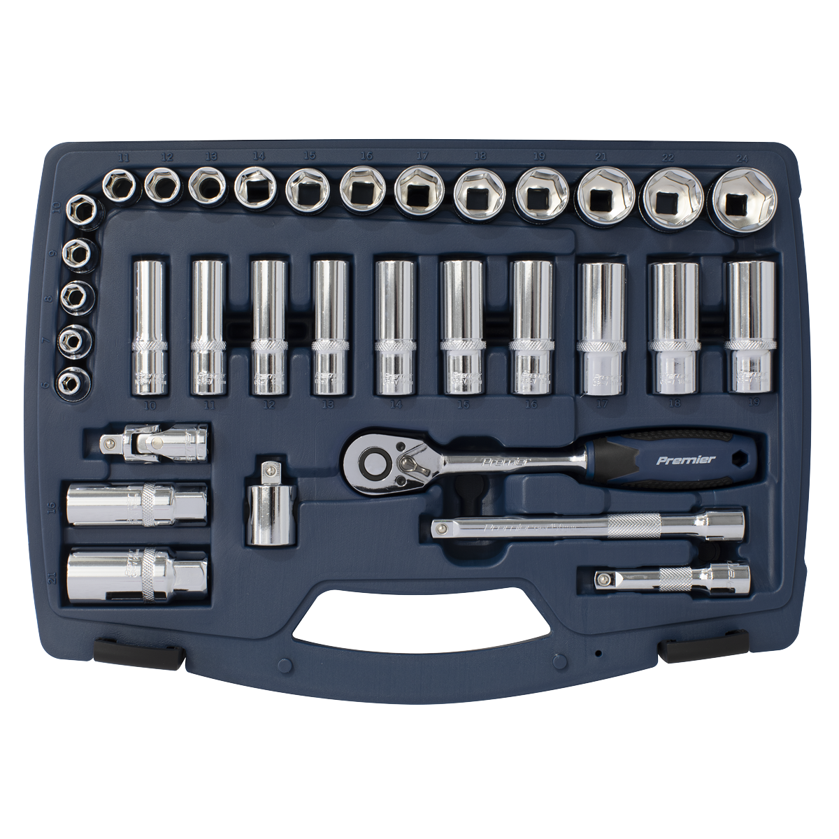 Sealey AK8991 Premier Socket Set 3/8"Sq Drive 34pc - additional view 3