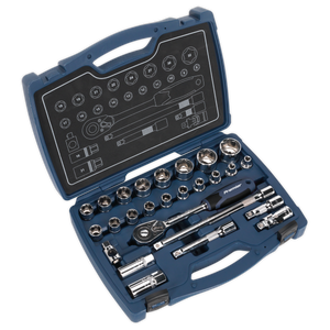Sealey AK8992 Premier Socket Set 1/2"Sq Drive 26pc