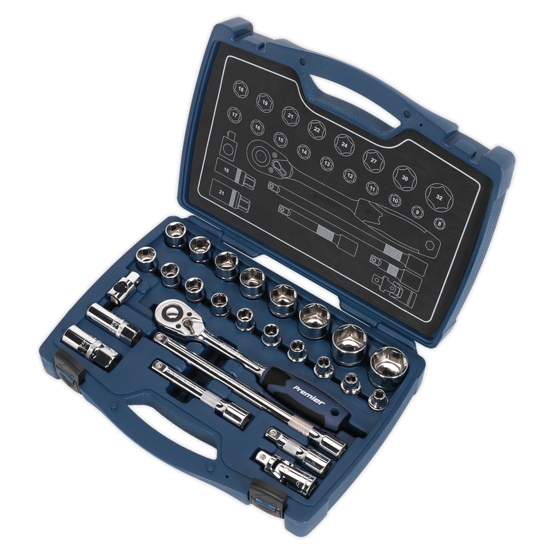 Sealey AK8992 Premier Socket Set 1/2"Sq Drive 26pc - additional view 4