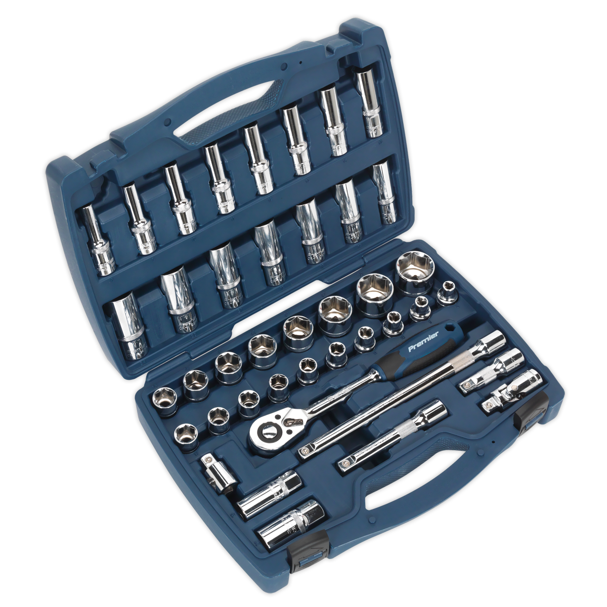 Sealey AK8993 Premier Socket Set 1/2"Sq Drive 41pc
