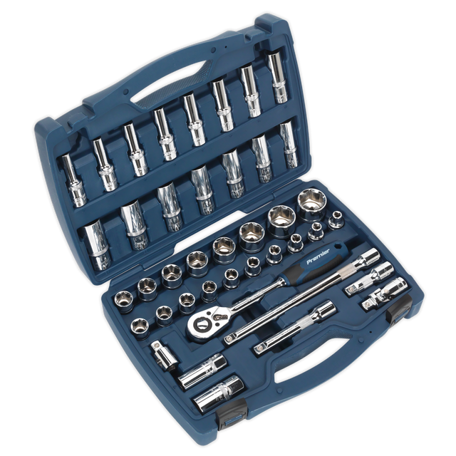 Sealey AK8993 Premier Socket Set 1/2"Sq Drive 41pc