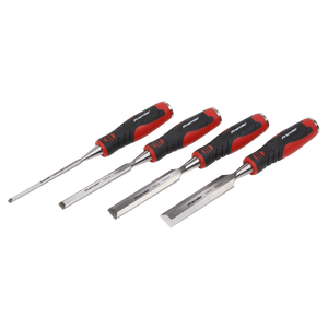 Sealey AK9239 Premier Hammer-Thru Wood Chisel 4pc Set - additional view 2