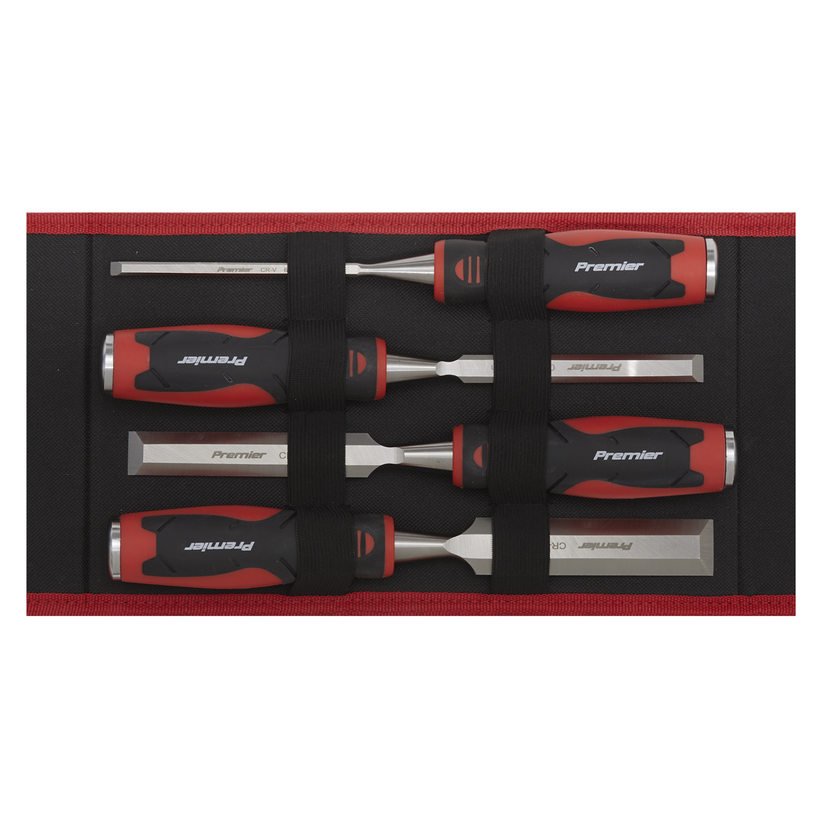 Sealey AK9239 Premier Hammer-Thru Wood Chisel 4pc Set - additional view 6