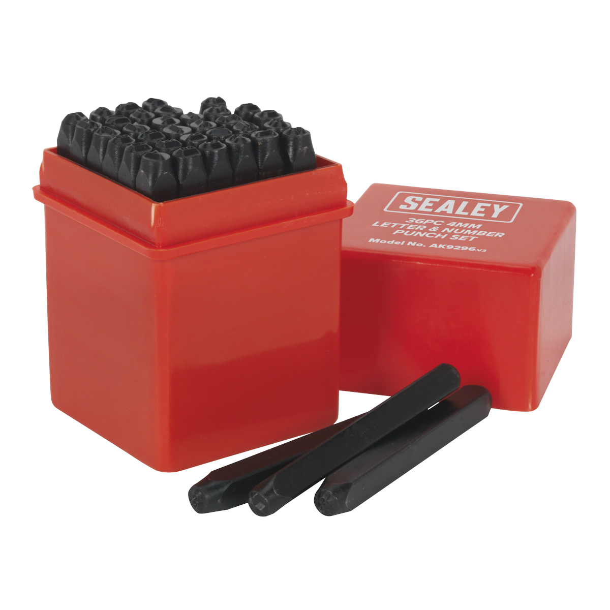 Sealey AK9296 Letter & Number Punch Set 4mm 36pc