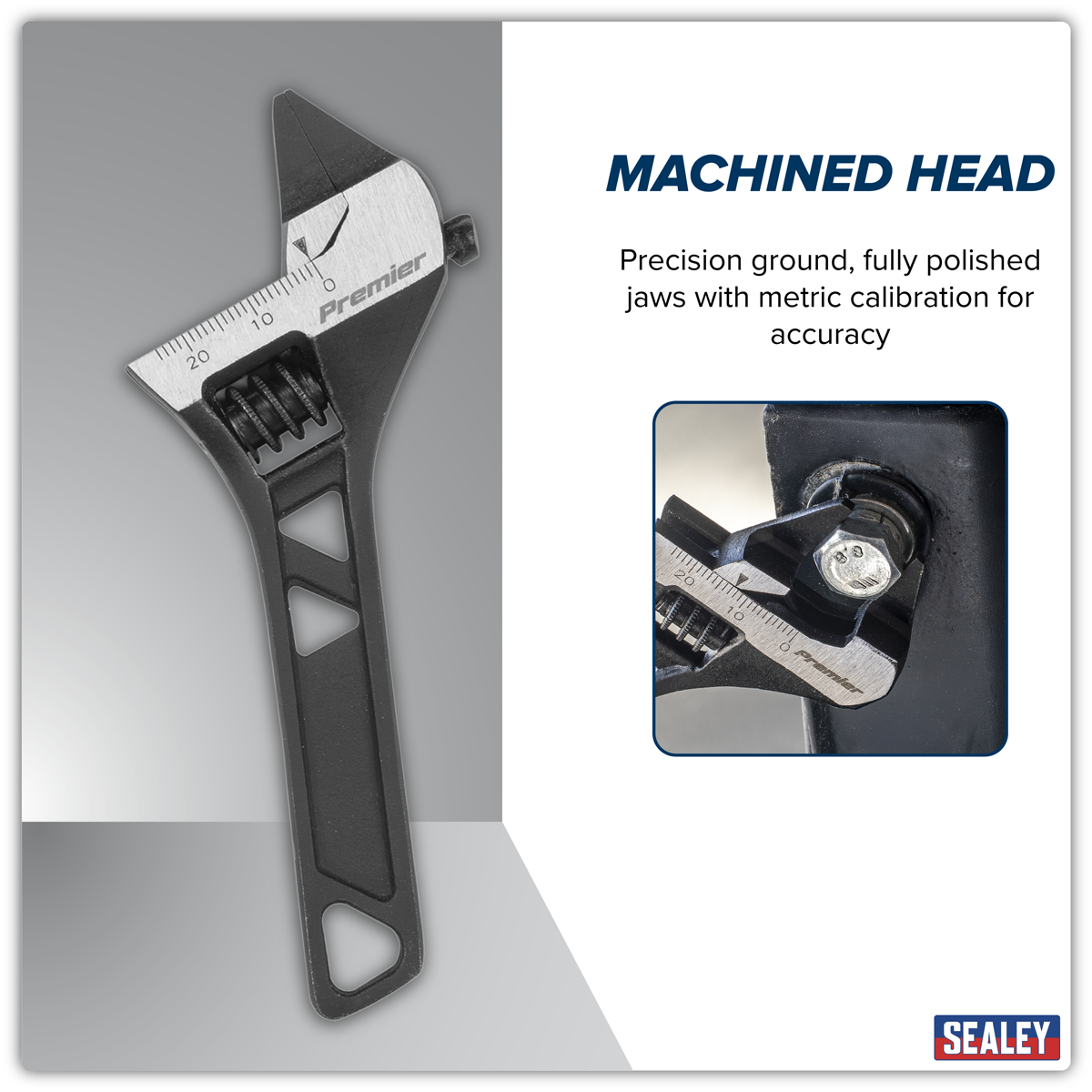 Sealey AK9568 Premier Low Profile Adjustable Wrench 140mm - additional view 5