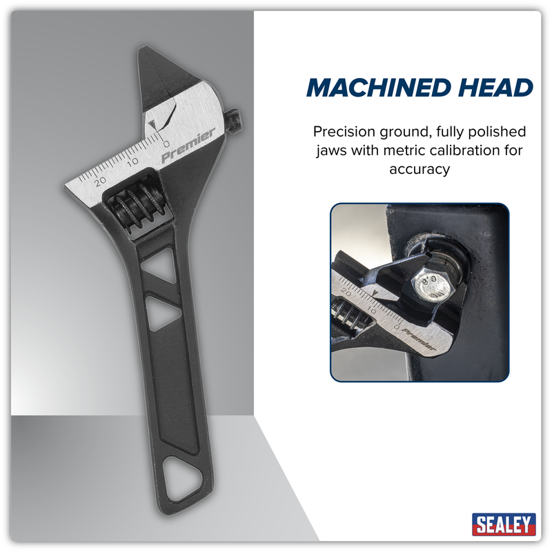 Sealey AK9568 Premier Low Profile Adjustable Wrench 140mm - additional view 5