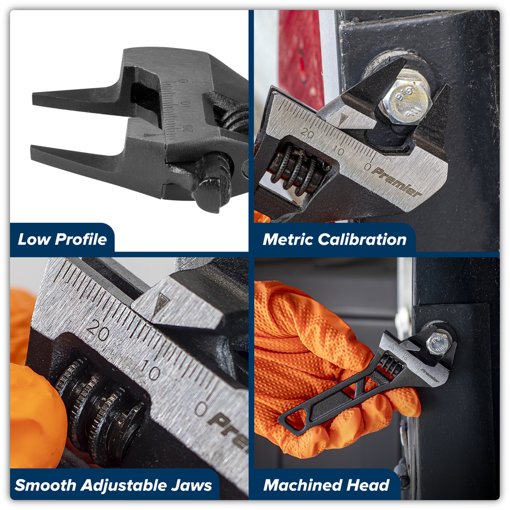Sealey AK9568 Premier Low Profile Adjustable Wrench 140mm - additional view 4