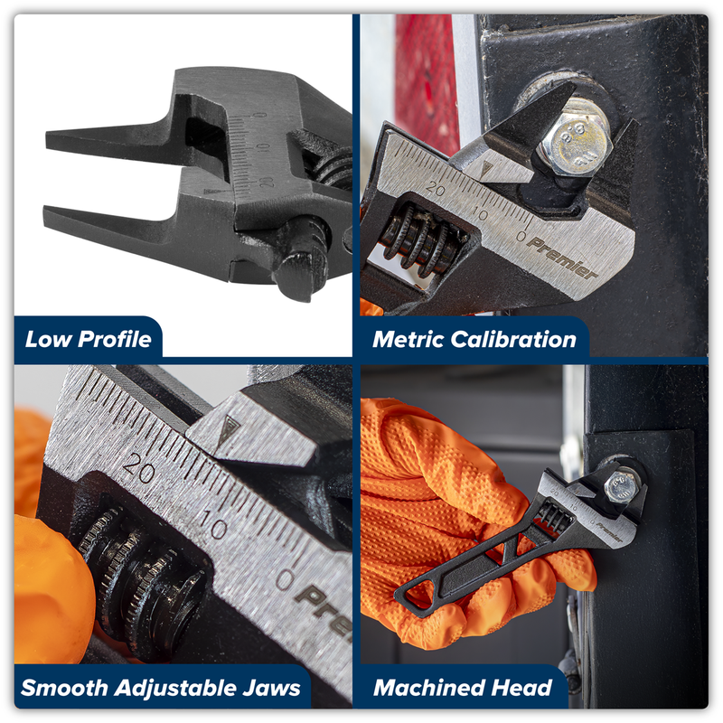 Sealey AK9568 Premier Low Profile Adjustable Wrench 140mm - additional view 4
