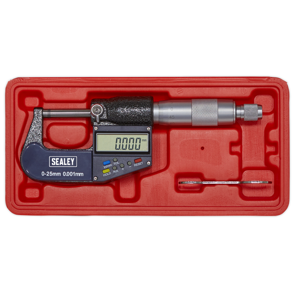 Sealey AK9635D Digital External Micrometer 0-25mm(0-1") - additional view 3