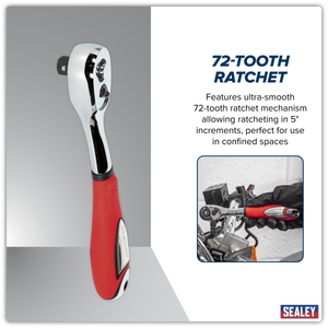 Sealey AK967 Premier Offset Ratchet Wrench 3/8"Sq Drive - additional view 10