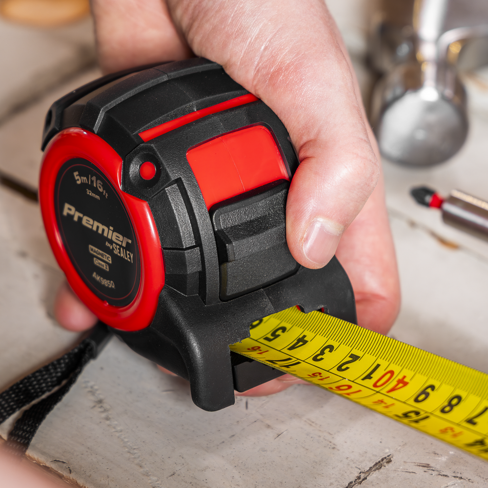 Sealey AK9850 Premier Metric/Imperial Tape Measure Extra-Wide Blade 5m(16ft) x 32mm - additional view 6