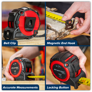 Sealey AK9851 Premier Metric/Imperial Tape Measure Extra-Wide Blade 8m(26ft) x 32mm - additional view 9