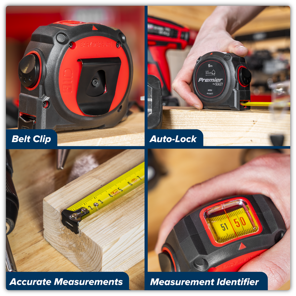 Sealey AK9852 Premier Window Tape Measure 5m x 19mm - additional view 13