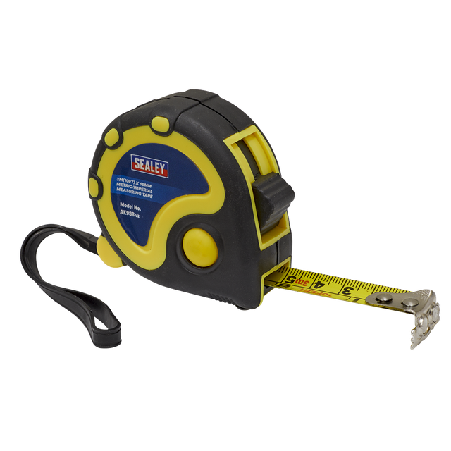 Sealey AK988 Metric/Imperial Rubber Tape Measure 3m(10ft) x 16mm