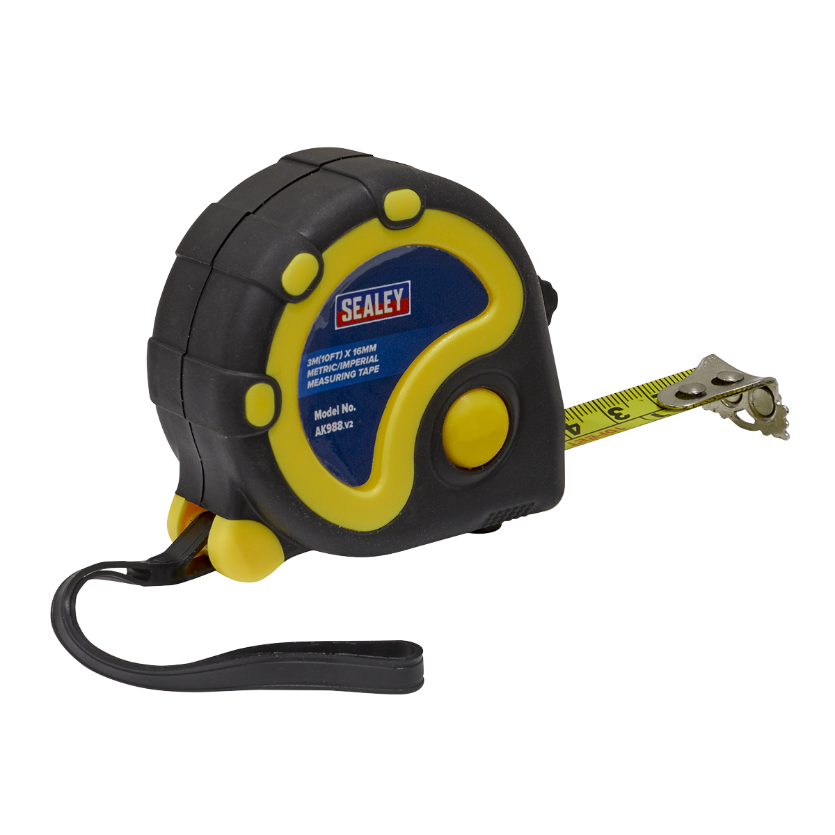 Sealey AK988 Metric/Imperial Rubber Tape Measure 3m(10ft) x 16mm - additional view 2