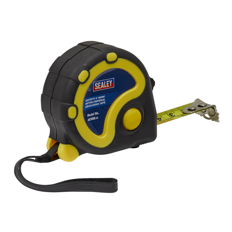 Sealey AK988 Metric/Imperial Rubber Tape Measure 3m(10ft) x 16mm - additional view 2