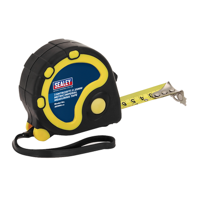Sealey AK990 Metric/Imperial Rubber Tape Measure 7.5m(25ft) x 25mm