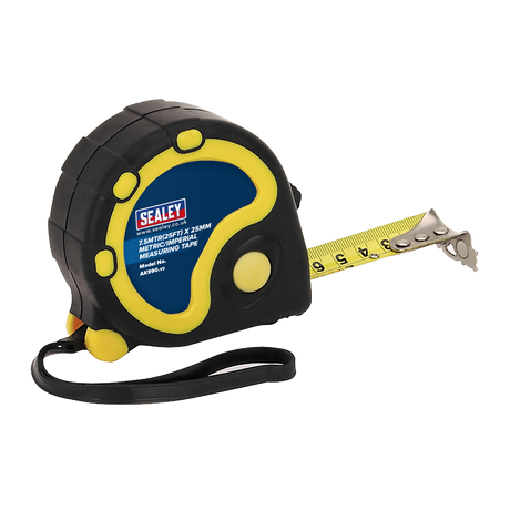 Sealey AK990 Metric/Imperial Rubber Tape Measure 7.5m(25ft) x 25mm