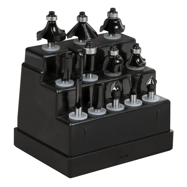 Sealey AK9912 Router Bit Set 1/4" Shank 12pc