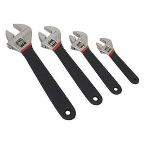 Sealey AK9935 Premier Adjustable Wrench Set Ni-Fe Finish 4pc - additional view 2