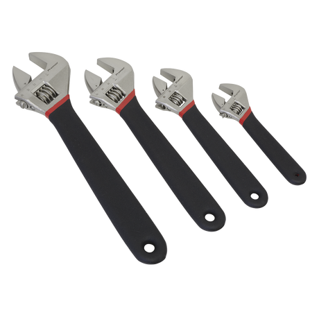 Sealey AK9935 Premier Adjustable Wrench Set Ni-Fe Finish 4pc - additional view 2