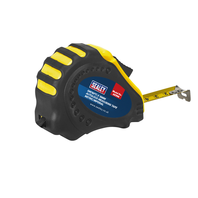 Sealey AK994 Metric/Imperial Auto Lock Tape Measure 5m(16ft) x 19mm - additional view 2