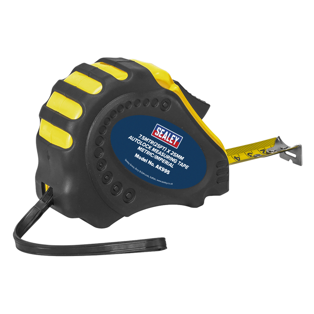 Sealey AK995 Metric/Imperial Auto Lock Tape Measure 7.5m(25ft) x 25mm