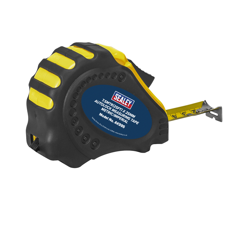 Sealey AK995 Metric/Imperial Auto Lock Tape Measure 7.5m(25ft) x 25mm - additional view 2