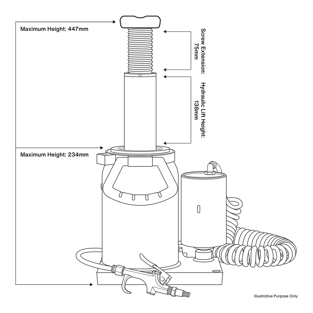 Sealey AM20 Premier Manual/Air Hydraulic Bottle Jack 20 Tonne - additional view 15
