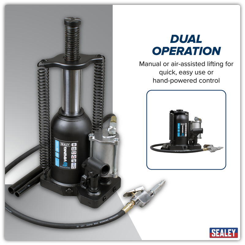 Sealey AM20S Viking Manual/Air Hydraulic Bottle Jack 20 Tonne - additional view 4