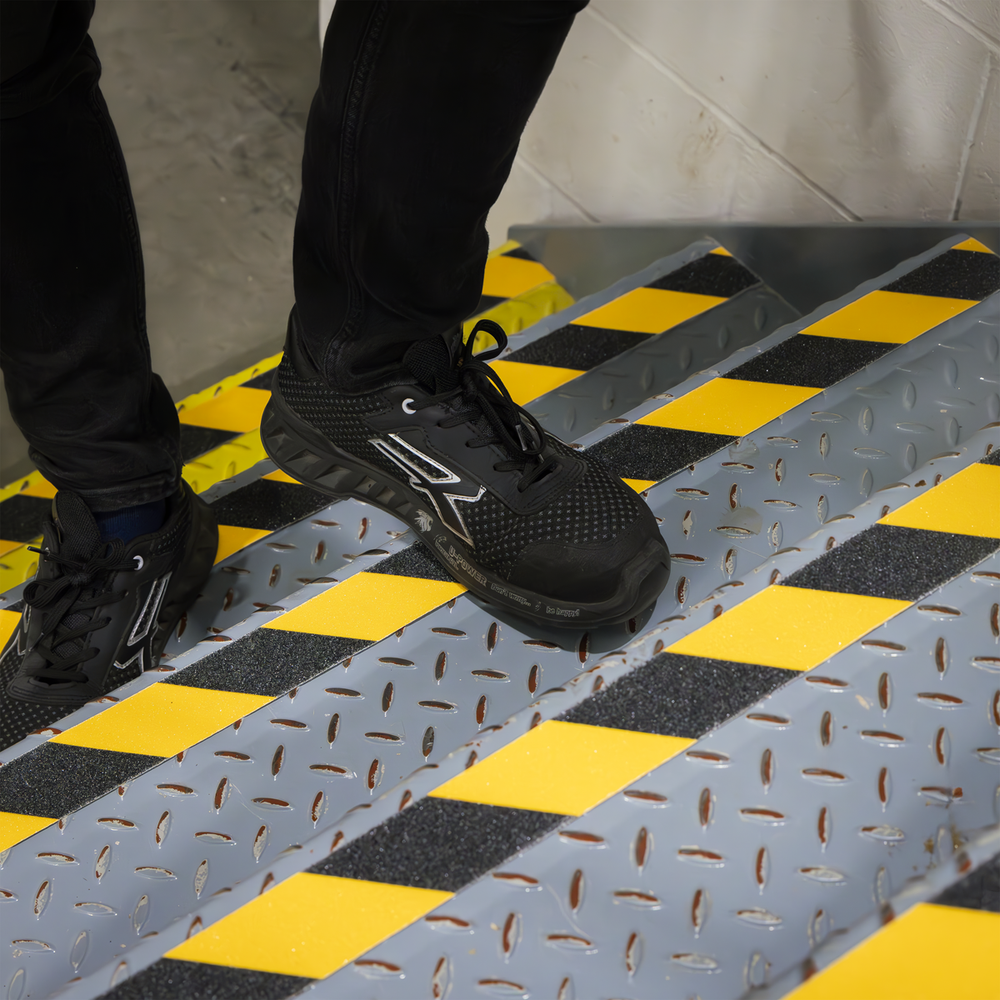 Sealey ANTBY18 Self-Adhesive Anti-Slip Tape 50mm x 18m - Black & Yellow - additional view 5